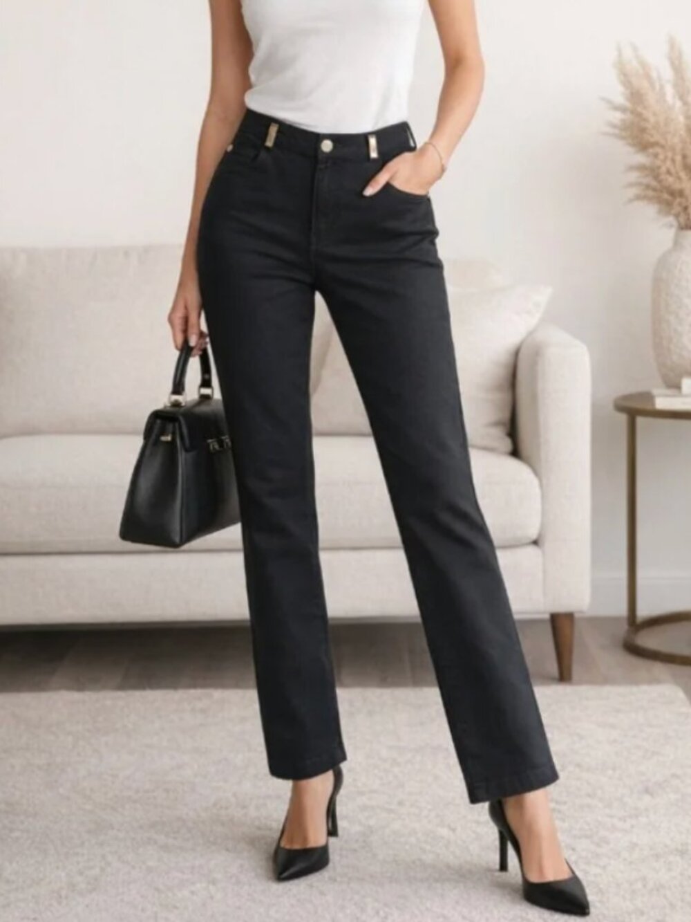 St. John Sport by Marie Gray Black Classic Straight Pants